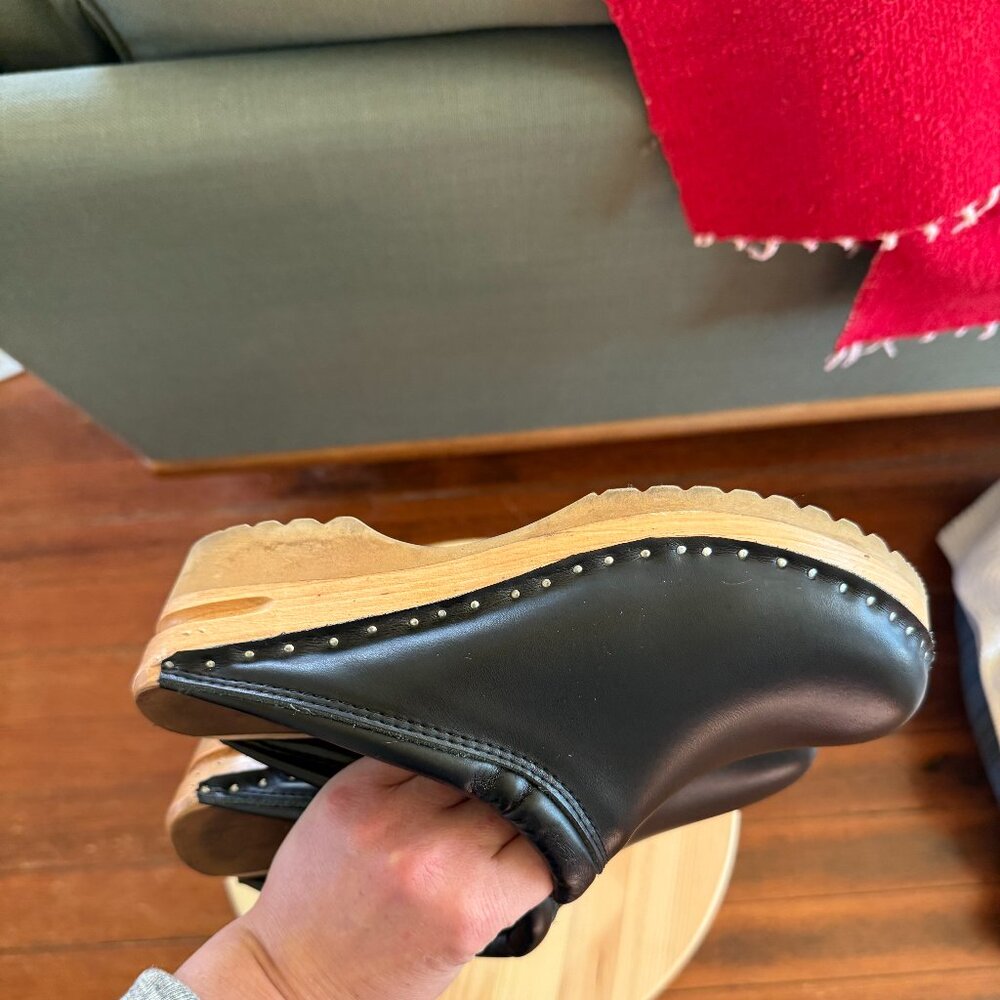 Troentorp Rembrandt Black Clogs, Women's size 39 (US Women’s 8.5/9 / Men’s 6) - Picture 7 of 15
